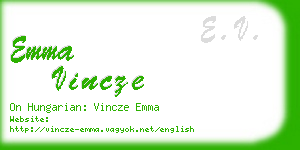 emma vincze business card